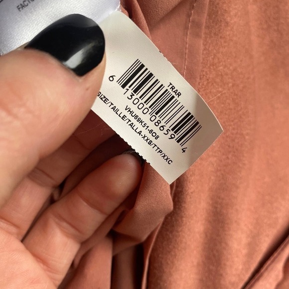 BCBG Maxazria Trar Peach Suede Asymmetrical Dress - Picture 10 of 12